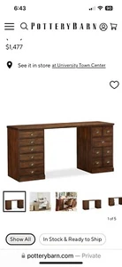 Pottery Barn Printers Executive Desk - Picture 1 of 4