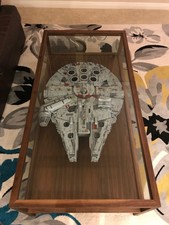 Handmade Walnut Modern-Style Shadow Box Coffee Table for Lego Millenium Falcon