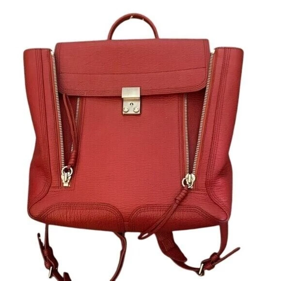 Mochila de cuero rojo Phillip Lim Pashli 3,1 precio de venta sugerido por el fabricante 895 USD Foto 1 de 4