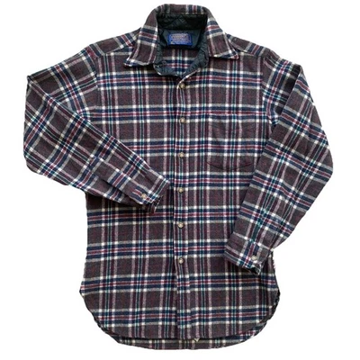 Vintage Pendleton Lodge Shirt 70s Small Plaid Wool - Image 1 of 4