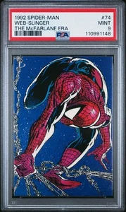 1992 Spider-Man #74 Web-Slinger PSA 9 McFarlane Era Marvel Card Mint - Picture 1 of 2