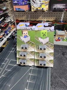Hot Wheels 1:64 Minecraft Minecart Juego de 6 cartas de personaje - Imagen 1 de 7