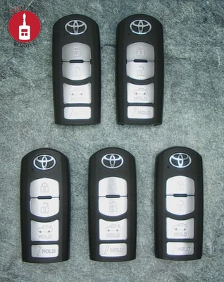 OEM Lot of 5 Toyota Yaris (iA) Remote Entry Smart Keys Used -WAZSKE13D01- - Image 1 of 2