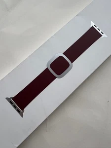 Original Apple Watch boucle moderne bracelet cuir 38 mm 40 mm 41 mm 42 mm grenat grand - Photo 1 sur 5