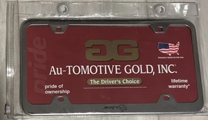 DODGE SRT Hellcat License Plate Frame Stainless Steel Silver- Au-Tomotive Gold - Picture 1 of 3