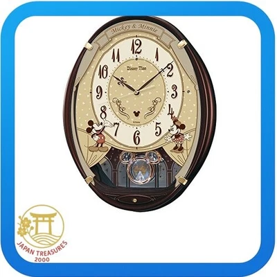 Seiko Clock Wall Clock Character Disney Mickey Mouse Minnie Mouse Radio Analog 6 - Image 1 of 4
