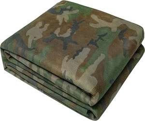 Hunting Blind,Camo Burlap Mesh Fabric,270°View See Through Ground Camouflage - Picture 1 of 12