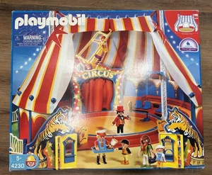 Playmobil #4230 Circus Big Top Tent Tiger Ringmaster Trapeze 2006 Musical New - Bild 1 von 18
