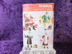 Simplicity 2542 Erwachsenen Kostüme Weihnachtsmann 2 Looks, Elfe, Frau Claus Gr. XS-M Neu! - Bild 1 von 2