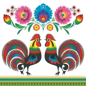 Serpina de papel decoupage almuerzo gallo popular granja rural - paquete de 20 servilletas - Imagen 1 de 7