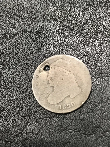 1830 Capped Bust Dime Silver 10c JR-6 R-3 Rare #6362 Cover