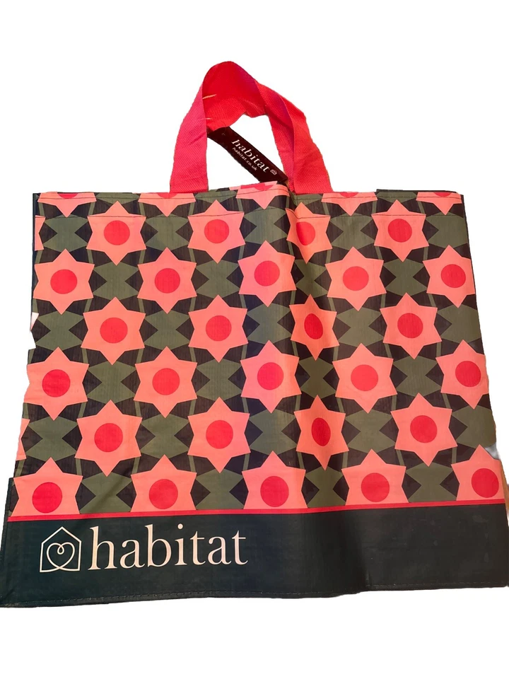 HABITAT tote pink Floral Reusable  Shopping Bag Shopper Tote Bag  New - Image 1 of 1