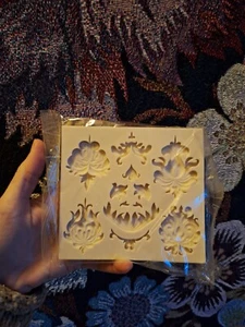 Silicon Vintage Silicone Mould Chocolate Craft Jewellery Baking Gothic Floral - Picture 1 of 7
