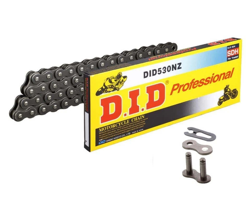 DID 530NZ Motocicleta Cadena de Transmisión Abierto 530 Paso 108 Con Cierre Clip - Imagen 1 de 3