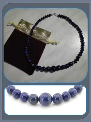 Collana Lapislazzuli chiusura argento sterling - Immagine 1 di 2