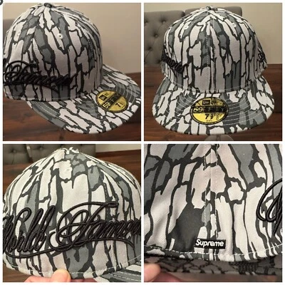 Supreme Vintage (2006) World Famous Script New Era Fitted Hat Sz 7 1/2 NEW - Image 1 of 4