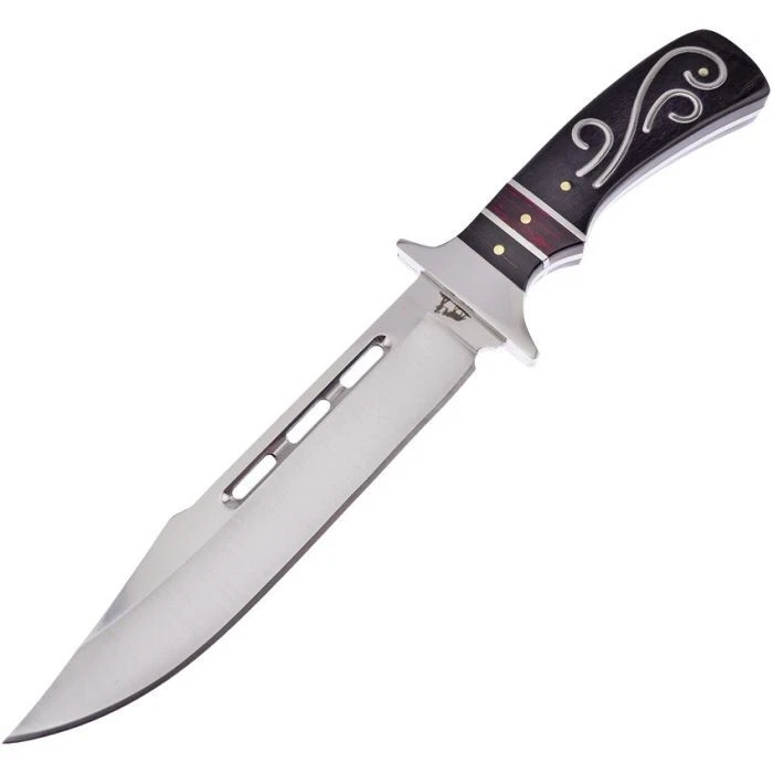 Knife 7" Satin Finish Stainless Steel Blade Pakkawood Handle Frost Hills Fixed