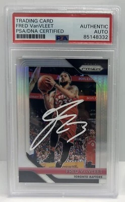 2018 Panini Prizm #103 Fred VanVleet Silver Prizm Auto PSA/DNA Authentic - Image 1 of 2