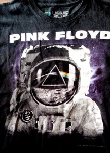 Liquid Blue Pink Floyd Astronaut Dark Side of the Moon T-Shirt Black Size M - Picture 1 of 3