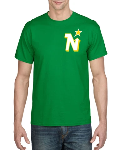 MINNESOTA NORTH STARS NHL DEFUNCT TEAM THROWBACK LOGO T-SHIRT, NEW Cover