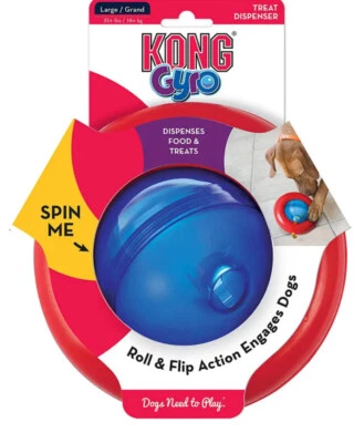 Juguete interactivo grande dispensador de golosinas giroscópicas KONG juguete para perros  Foto 1 de 4