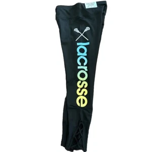 NWT Justice Girl's Leggings Pants Lacross Black Sz 7 - Picture 1 of 5