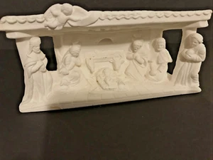 Nativity Scene White Ceramic Vintage Christmas Baby Jesus Wise Men Shepard Angel - Imagen 1 de 8