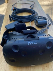 HTC Vive Headset Only w/ Link Box and Cables/head strap - Picture 1 of 7