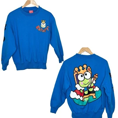 Sanrio x Dumbgood Hello Kitty Keroppi Sweatshirt Womens XS King Graphic Crewneck - Image 1 of 4