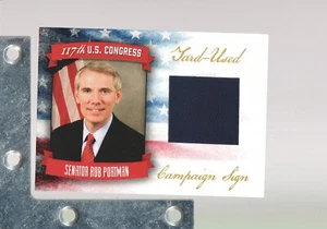 Tarjetas fascinantes 2021 #S70 Rob Portman SIGNO DE CAMPAÑA DE TRUMP OHIO SENADO #5/10 - Imagen 1 de 2