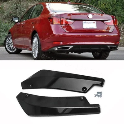 Glossy Black Rear Bumper Side Splitter Apron Spat Fits Lexus GS350 300 2015-2020 Foto 1 de 4