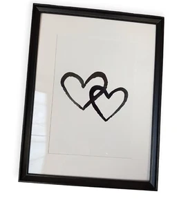 Prints Wall Art Two Hearts Print, Home Decor - Picture 1 of 4