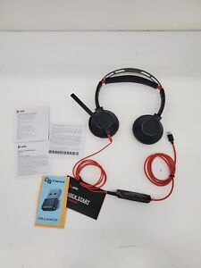 Plantronics Blackwire C5200 USB-A Headset Untested black& red