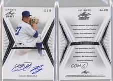 2012 Leaf Ultimate Draft Silver /25 Colin Rodgers #BA-CR1 Auto