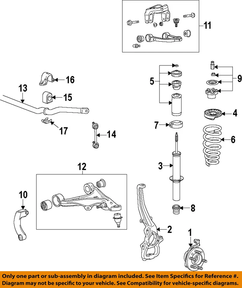 Mola bobina suspensão dianteira Cadillac GM OEM 13-18 XTS 20906688 - Imagem 1 de 1