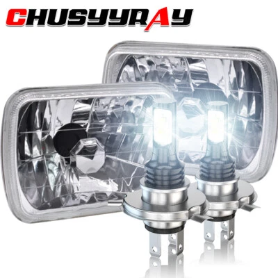 Par de faros cuadrados LED 7x6" alto/bajo aptos para Chevrolet Kodiak C4500 C6500 C7500 Foto 1 de 4