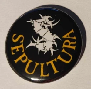 1x Sepultura Button Thrash Metal Death Metal Groove Metal 666 Heavy Hardrock - Picture 1 of 1