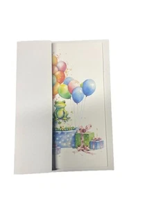 Frosch Geburtstag blanko innen Grußkarte mit Umschlag Kinder Erwachsene Jugendliche Erwachsene - Bild 1 von 4