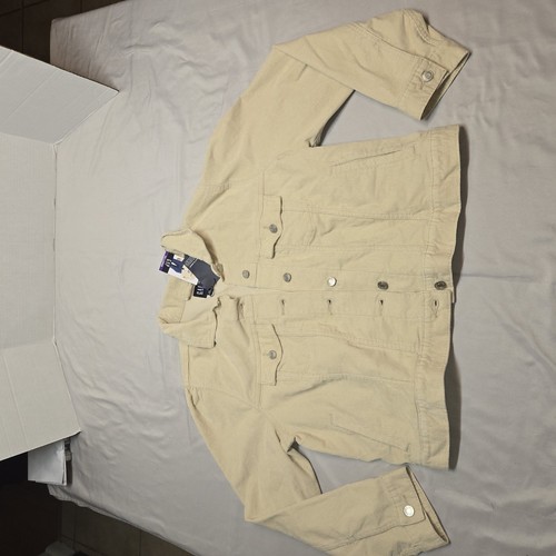 OFF WHITE Giacca donna Gap in velluto a coste manica a sbuffo taglia XXL Oyster Off White nuova con etichetta beige