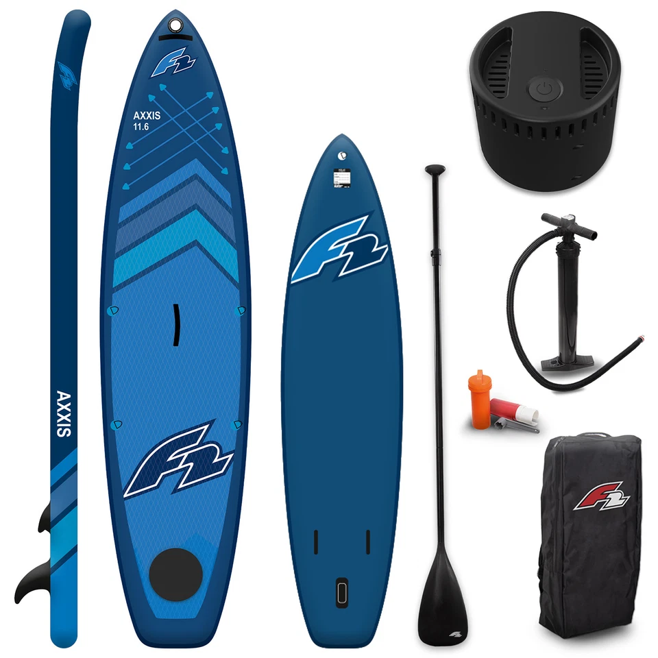 F2 Stand Up Paddle Board AXXIS SMART SUP mit E-Pumpe Größe wählbar Navy 2025