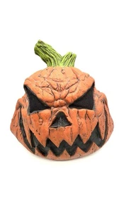 Máscara de Halloween de látex con cabeza de calabaza Jack-O-Lantern de miedo para adultos producción macabra - Imagen 1 de 10