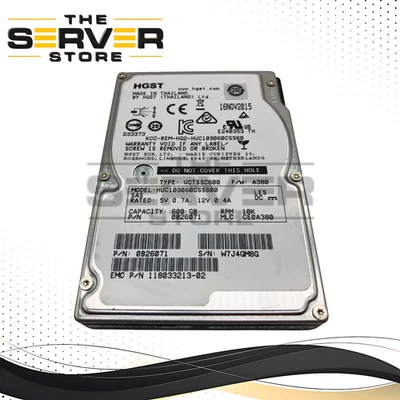 EMC HGST 600GB 10K 6Gb/s SAS 2.5 SFF Enterprise HDD HUC109060CSS600 118033213-02 - Image 1 of 4