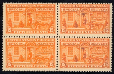 US Scott E13 Mint NH OG 15c deep orange Motorcycle Delivery Lot V101 bhmstamps - Image 1 of 2