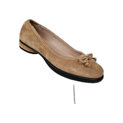 Bailarina Ecco Esculpida Lujo Ballet Gruesa Punta Redonda Arco Talla 40 Nueva $160 Foto 1 de 4