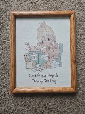 Precious Moments Needlepoint "Lord Please Help Me Through The Day" - Image 1 of 4