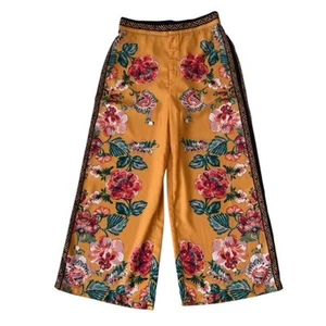 Jealous Tomato Large Floral Print Wide Leg Pants w/ pockets - Size Large - Picture 1 of 5