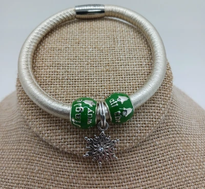 BRIGHTON VIP Рождество Woodstock пусть это снег браслет с бисером и подвеска - Изображение 1 из 3