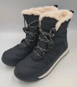 Botas negras de invierno Sorel Whitney II de encaje corto para mujer talla 7 - Imagen 1 de 9