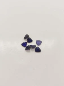 7pcs Trillion Iolite 6x6mm – 4ct Sparkling Blue Lot - Picture 1 of 3