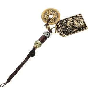 Llavero adorno colgante de latón Tai Sui llaveros de metal decorativos - Imagen 1 de 12